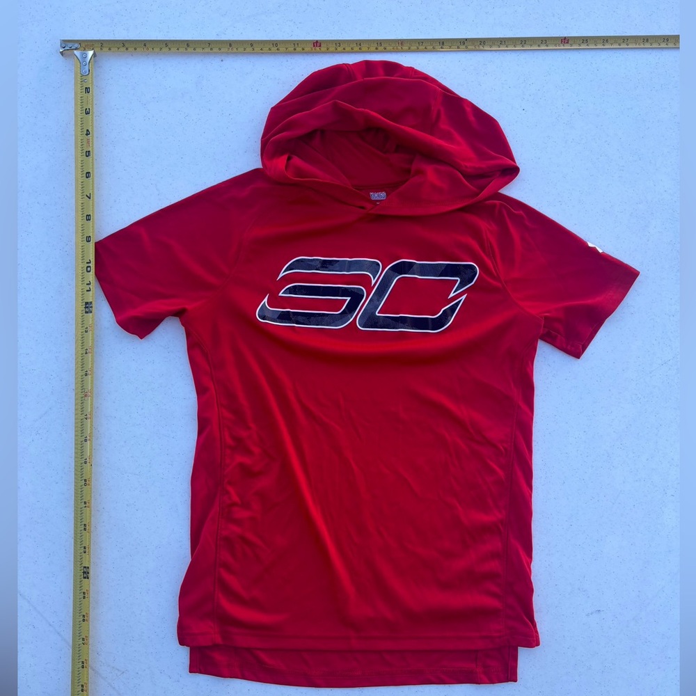 Youth Large Dry-Fit Under Armour shirt with hood